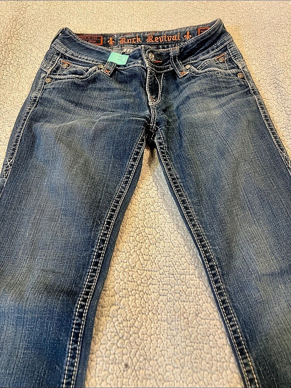 Rock Revival Boot Cut Jeans Blue Waist 27